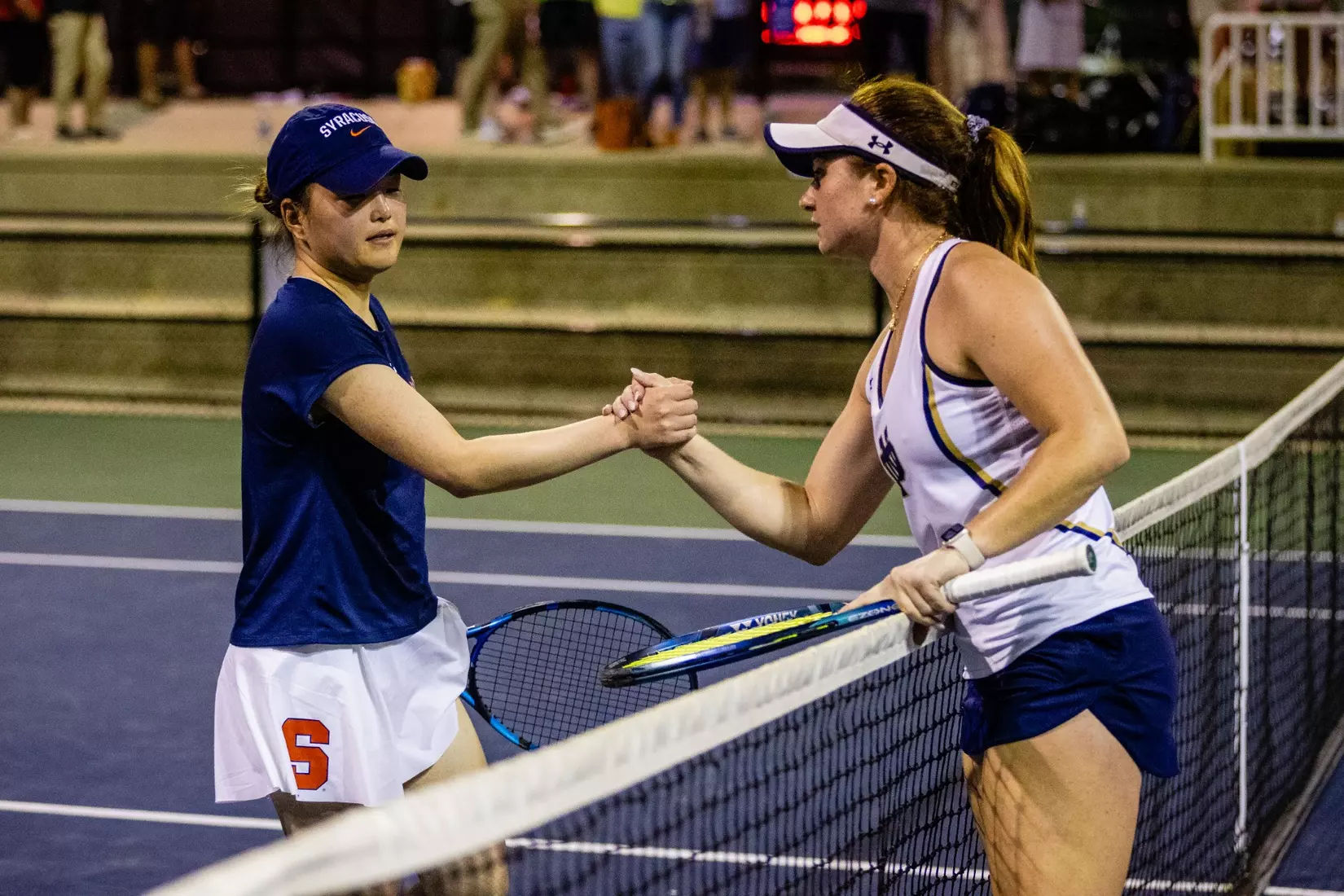 Miyuka Kimoto vs. Notre Dame (ACC Tournament). Credit Jaylynn Nash and Scott Kinser.