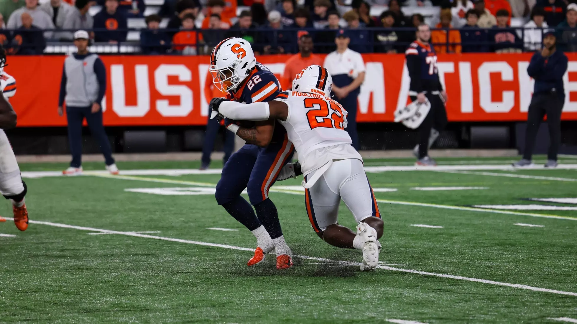 Jaden Hart (blue) & Zyian Moultrie-Goddard (white)