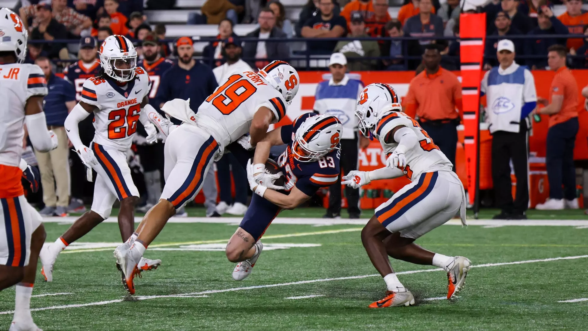 Bryce Cohoon (blue) & Cornell Perry (white)