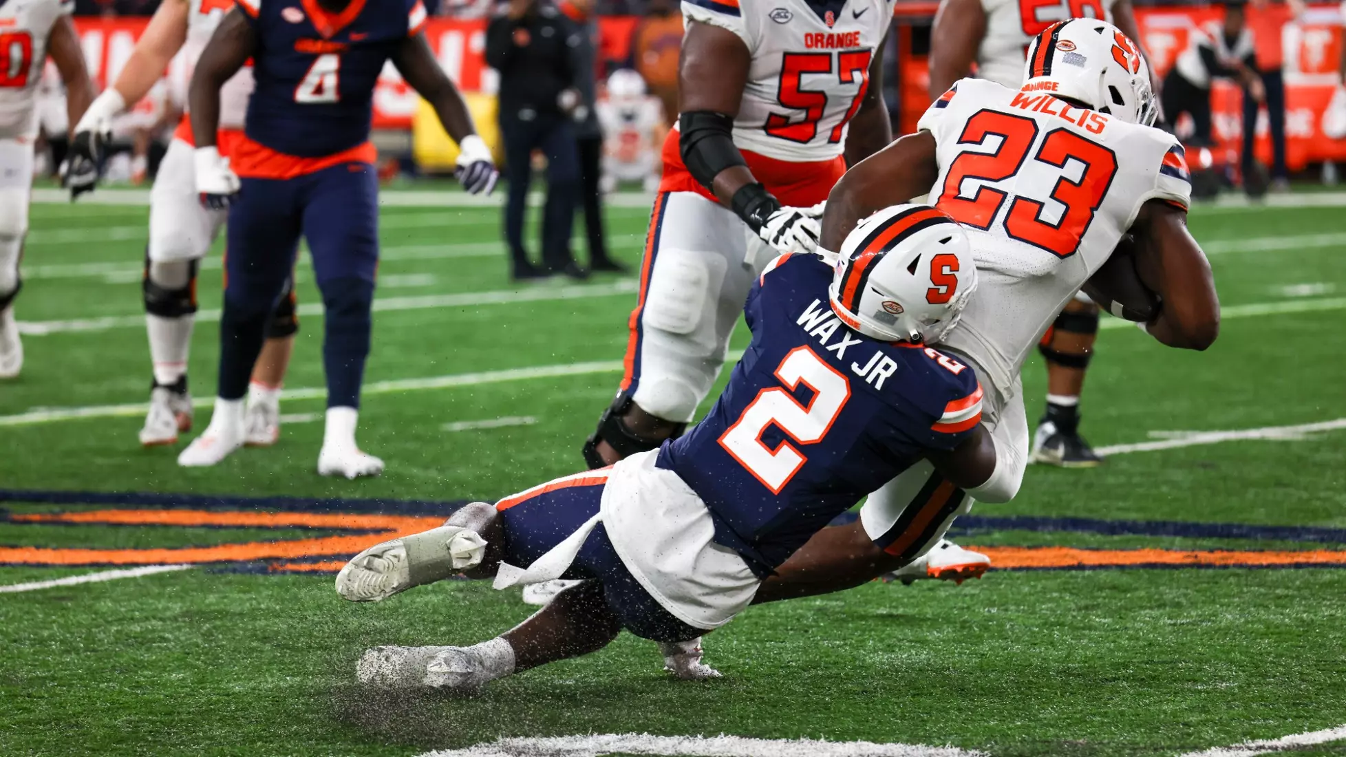 Marlowe Wax (blue) & Yasin Willis (white)