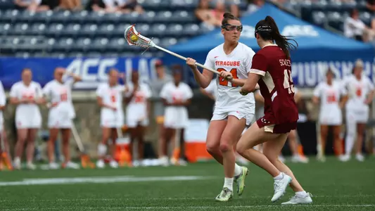 Emma Tyrrell takes on Boston College.