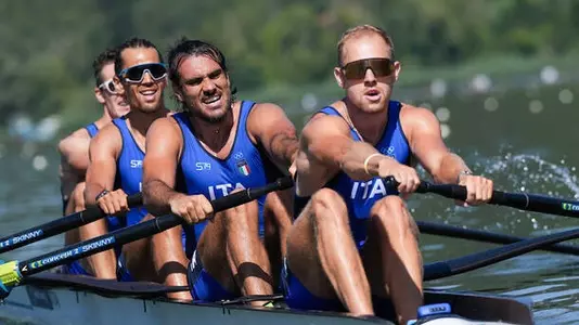 Nick Kohl strokes the Italian men's straight four at the FOPQR.