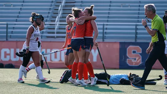 Madden Twins celebrate a goal