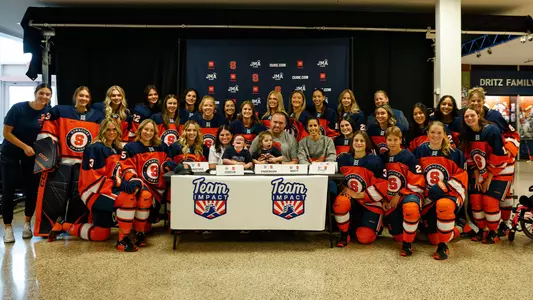 Syracuse Ice Hockey at Team IMPACT Signing