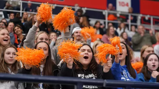 Fans cheer on the Orange.