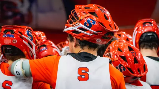 Men's Lacrosse Practice Huddle