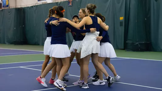 Tennis Huddle vs. Cornell