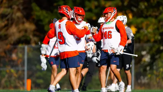 Men's lacrosse celebration vs providence