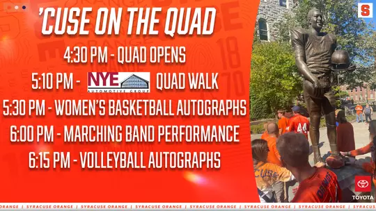 Football vs. Pittsburgh 'Cuse on the Quad Timeline