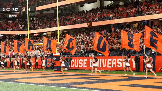 Syracuse fans celebrate a 'Cuse score.