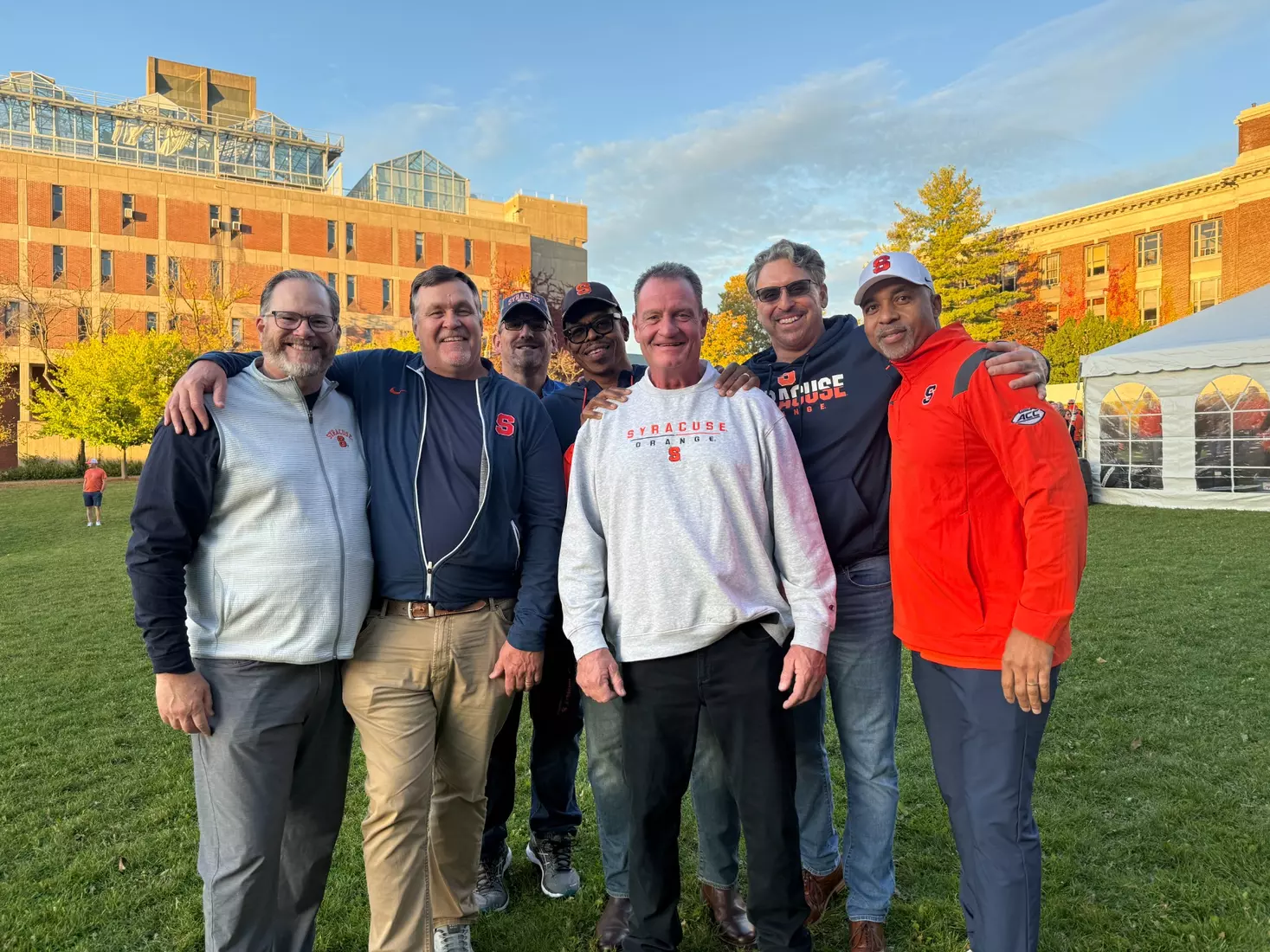 Football Alums on the ESF Quad