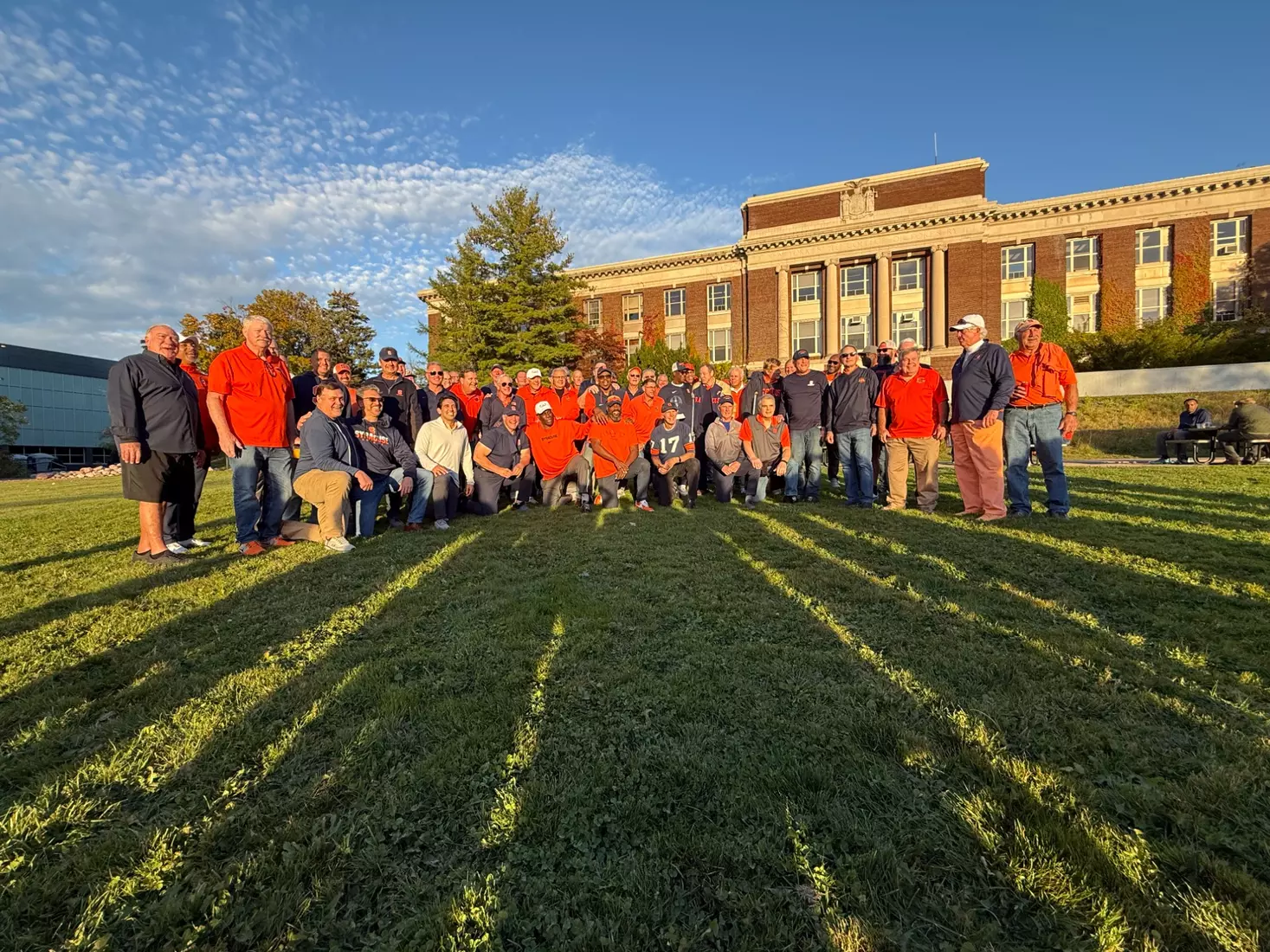 Football alums at their FB tailgate