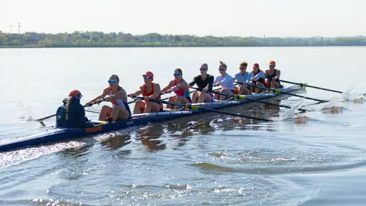 Women's rowing varsity eight practice
