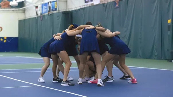 Tennis team huddle
