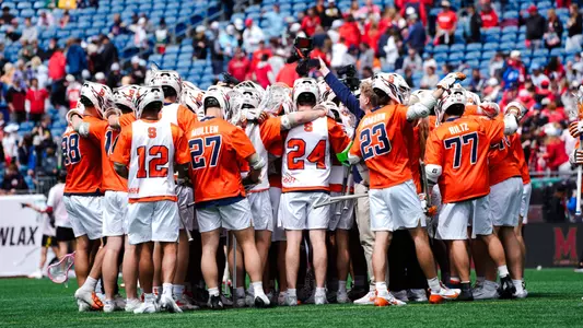 Team Huddle at Gillette Stadium for NCAA Semifinals