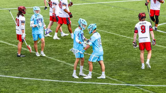 Jake Stevens celebrates an Atlas Goal vs. Chaos