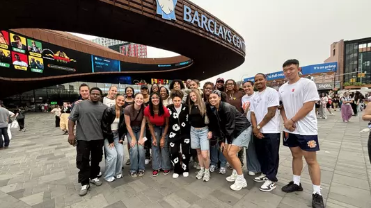 WBB team at Barclays Center