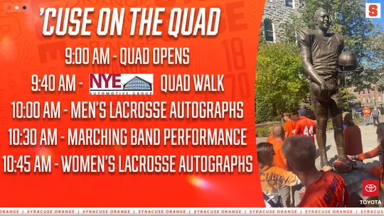 'Cuse on the Quad Timeline - Duke