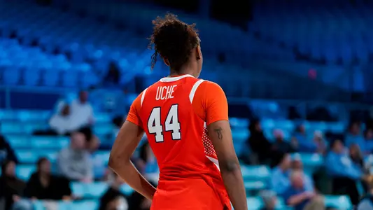 Uche Izoje in Carmichael Arena