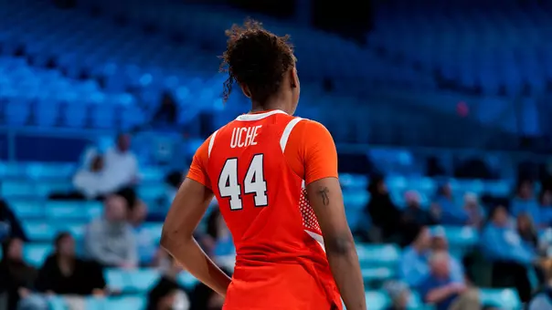 Uche Izoje in Carmichael Arena