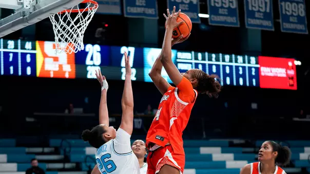 Uche Izoje takes a jump shot against UNC