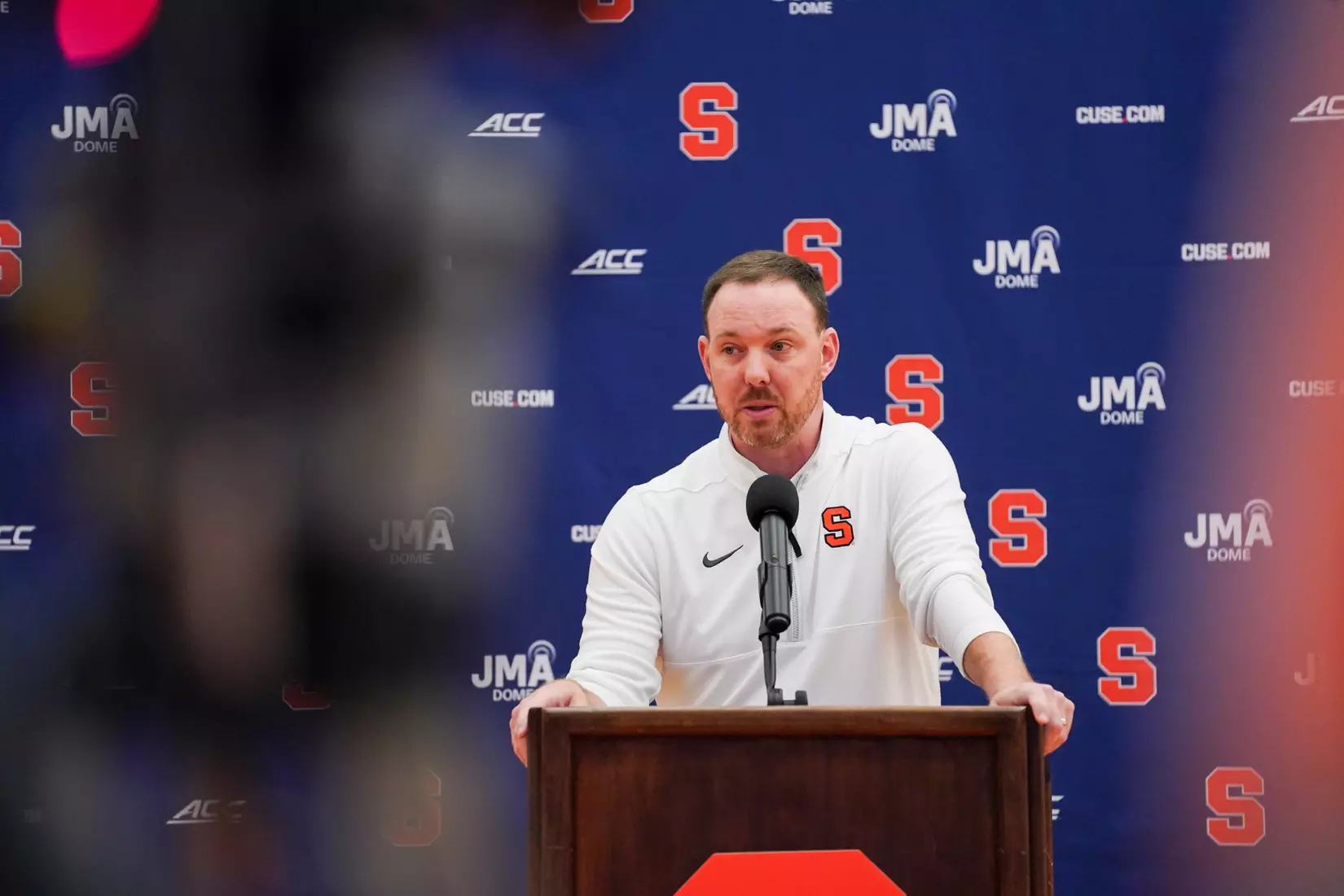 Coach Gerry McNamara at MBB 2026 Local Media Day