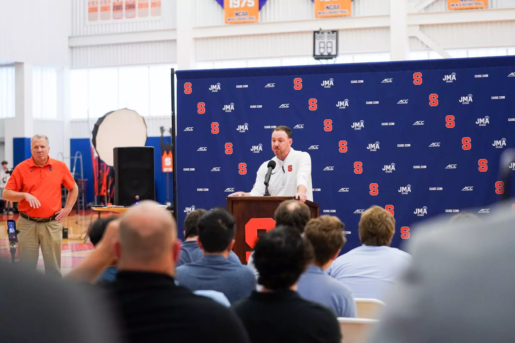Coach Gerry McNamara at MBB 2026 Local Media Day