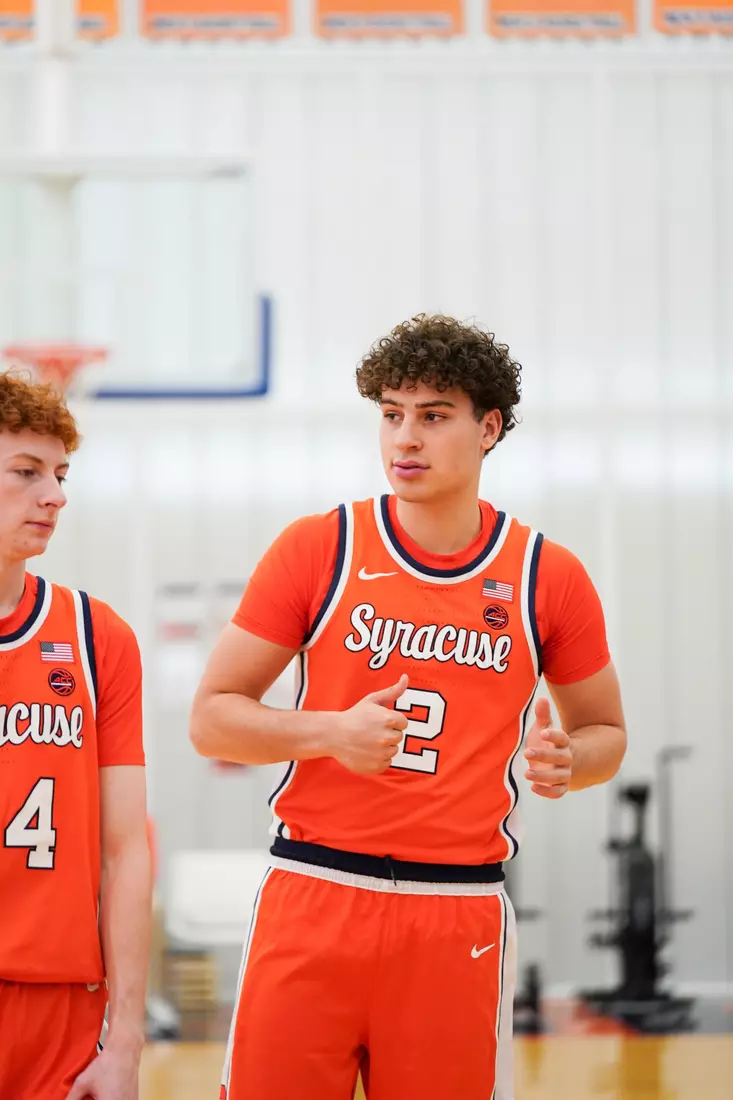 Noah Lobdell and Ethan Butler at MBB 2026 Local Media Day