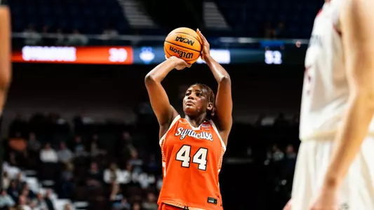 Uche Izoje vs UConn at Mohegan Sun Arena