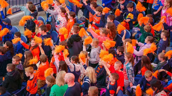 SU fans at women's basketball school day 2025