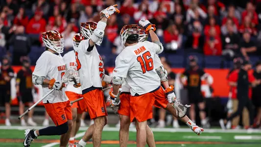 Syracuse men's lacrosse goal celebration vs Maryland