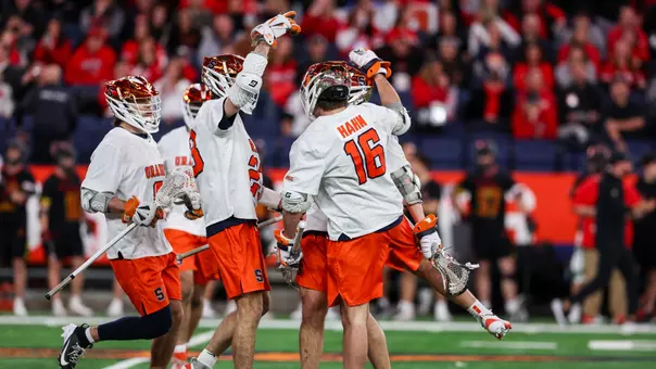 Syracuse men's lacrosse goal celebration vs Maryland