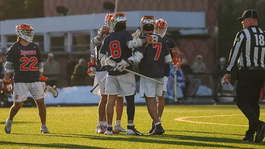 Syracuse huddle at Princeton