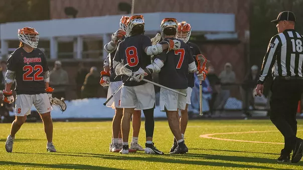 Syracuse huddle at Princeton