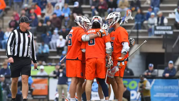 Men's Lacrosse celebration at Johns Hopkins