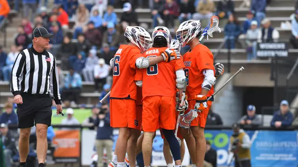 Men's Lacrosse celebration at Johns Hopkins