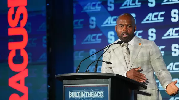 Fran Brown at ACC Kickoff 2026