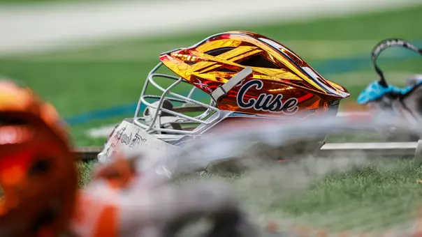 Women's Lacrosse Helmet Stock Photo