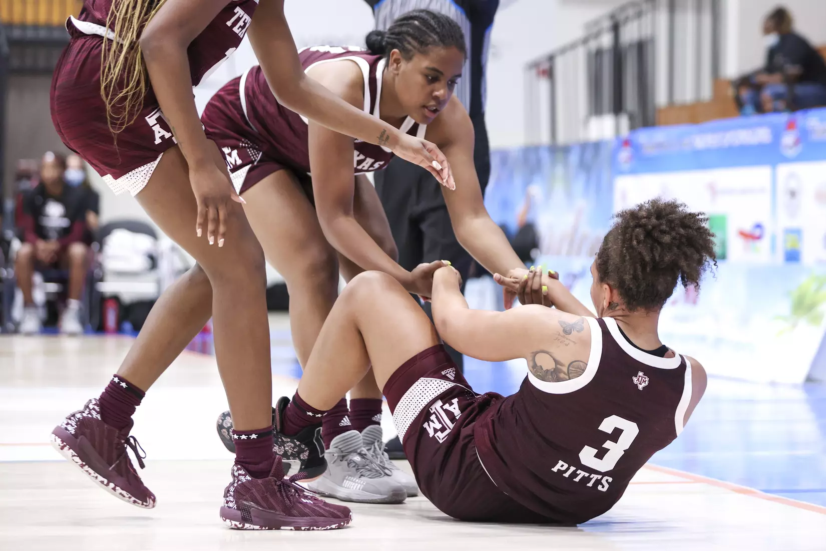 St. Thomas, U.S.V.I - November 26, 2021 - during the game between the South Dakota Coyotes and the Texas A&M Aggies in St. Thomas, U.S.V.I. Photo By Kate Luffman
