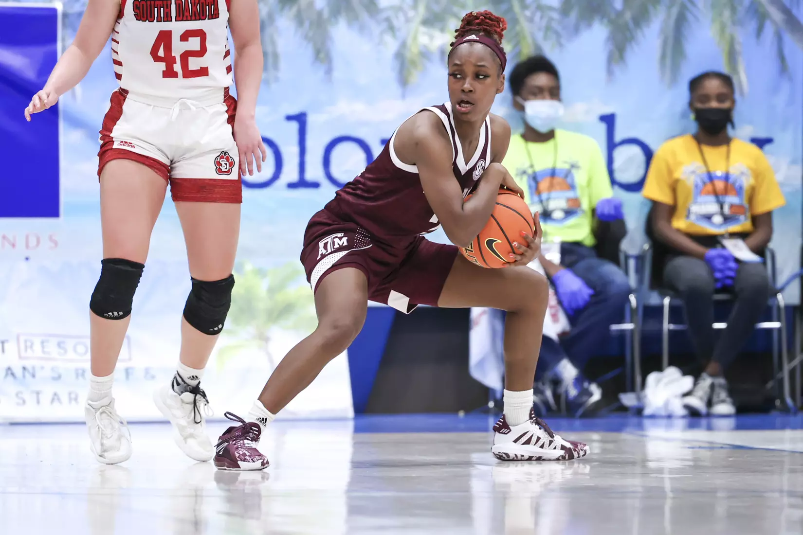 St. Thomas, U.S.V.I - November 26, 2021 - during the game between the South Dakota Coyotes and the Texas A&M Aggies in St. Thomas, U.S.V.I. Photo By Kate Luffman