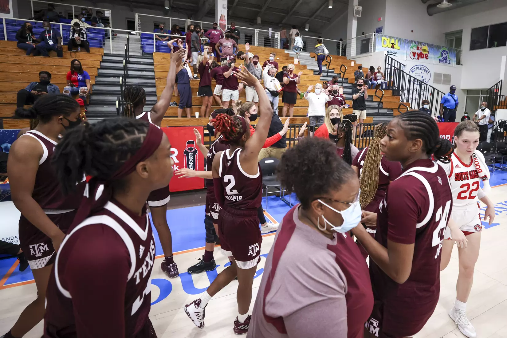St. Thomas, U.S.V.I - November 26, 2021 - during the game between the South Dakota Coyotes and the Texas A&M Aggies in St. Thomas, U.S.V.I. Photo By Kate Luffman