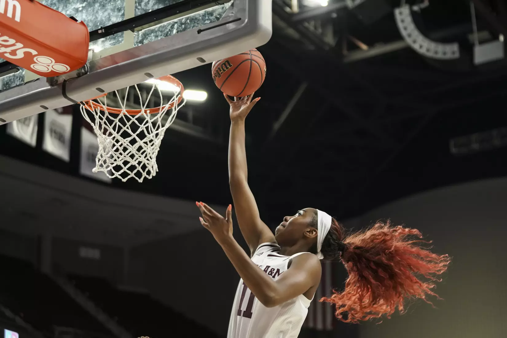 COLLEGE STATION, TX - NOVEMBER 10, 2019 - guard Kayla Wells #11 of the Texas A&M Aggies during the game between the Texas A&M Aggies and the Duke Blue Devils in College Station, TX. Photo By Spencer Gnauck/Texas A&M Athletics
