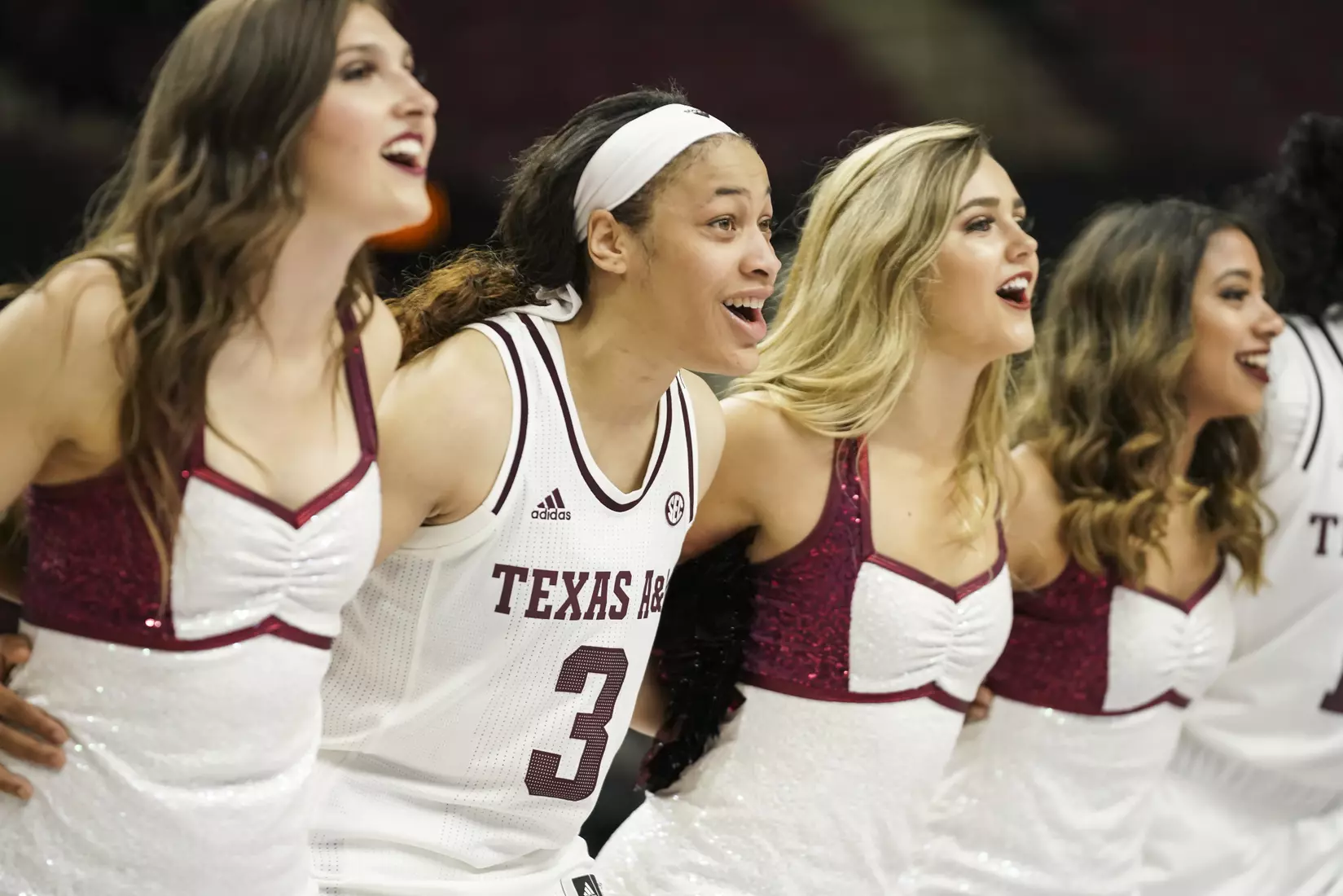 COLLEGE STATION, TX - NOVEMBER 10, 2019 - guard Chennedy Carter #3 of the Texas A&M Aggies during the game between the Texas A&M Aggies and the Duke Blue Devils in College Station, TX. Photo By Spencer Gnauck/Texas A&M Athletics