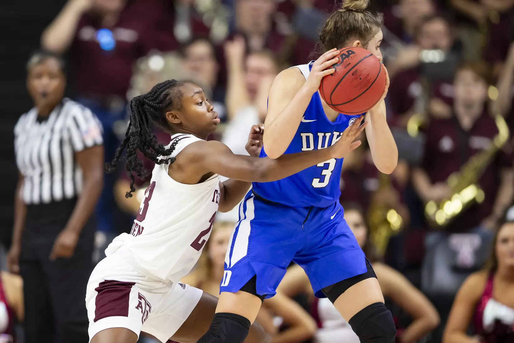 COLLEGE STATION, TX - NOVEMBER 10, 2019 - guard Mckinzie Green #23 of the Texas A&M Aggies during the game between the Duke Blue Devils and the Texas A&M Aggies at Reed Arena in College Station, TX. Photo By Craig Bisacre/Texas A&M Athletics