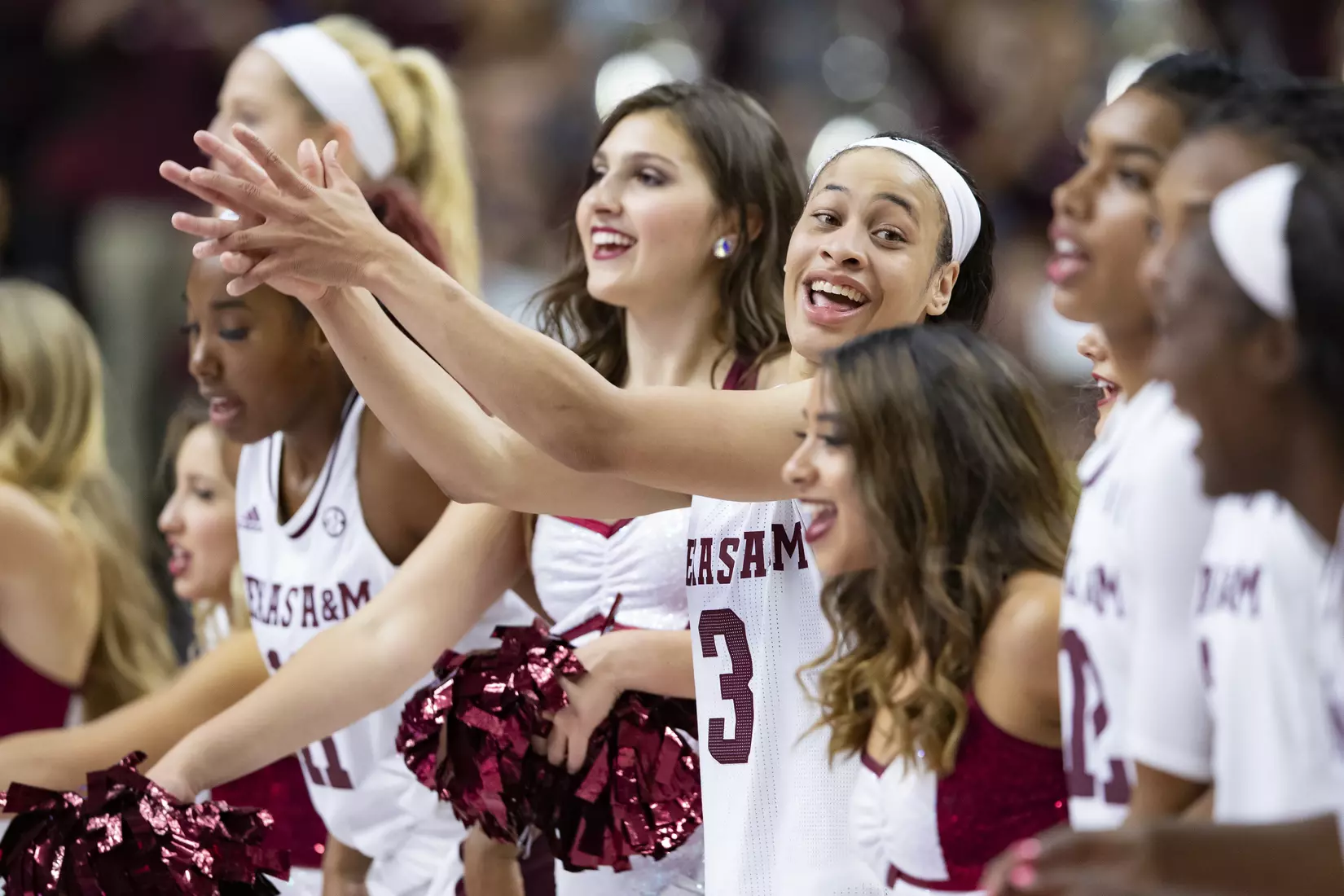 COLLEGE STATION, TX - NOVEMBER 10, 2019 - guard Chennedy Carter #3 of the Texas A&M Aggies during the game between the Duke Blue Devils and the Texas A&M Aggies at Reed Arena in College Station, TX. Photo By Craig Bisacre/Texas A&M Athletics
