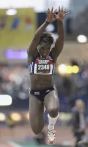 Fabrice Lapierre leads long jump qualifying at Commonwealth Games