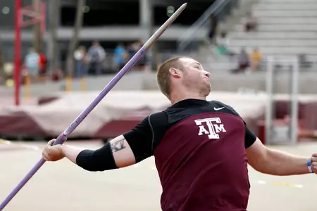 Sam Humphreys breaks A&M javelin school record