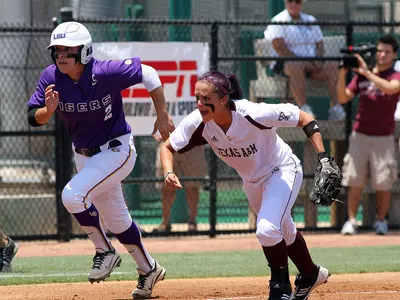 Aggies Fall 2-0 to LSU in NCAA Regional