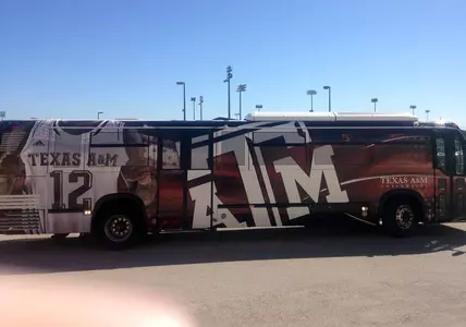 Texas A&M Athletics Unveils Basketball Bus Wrap