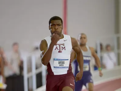 Ameer Webb defends NCAA Indoor 200 title, sets world leading time